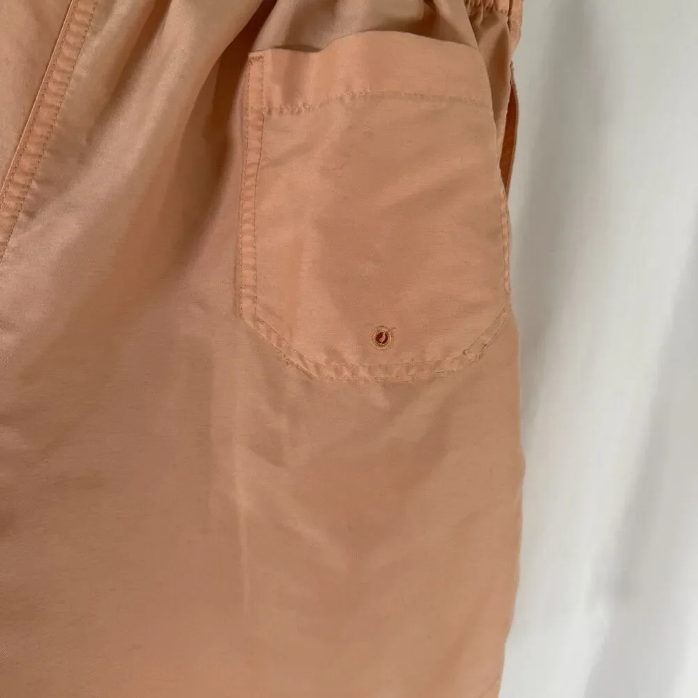 Chubbies Shorts Men's XL Cream Orange Drawstring Pull On Pockets Unlined